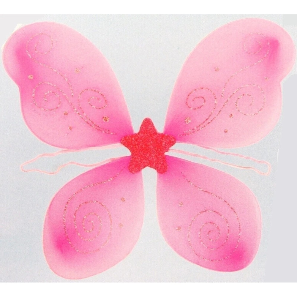 14"x‎ 17" Fairy Wings ~ Pink ~ Dress Up Costume ~ Halloween or Play